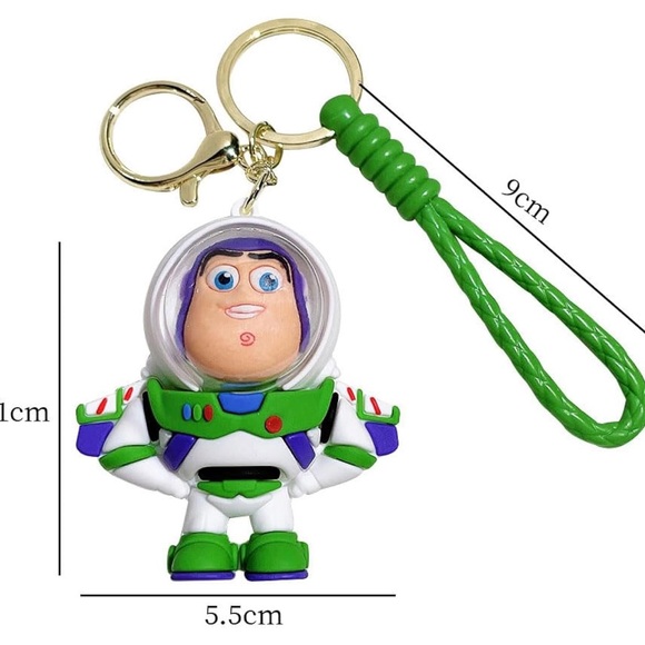 Disney Toy Story Buzz Lightyear 3D Figure Keychain Backpack Clip Keyring Pendant - Picture 2 of 2